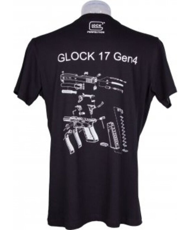 GLOCK MIESTEN T-PAITA ENGINEERING, MUSTA XL 31247