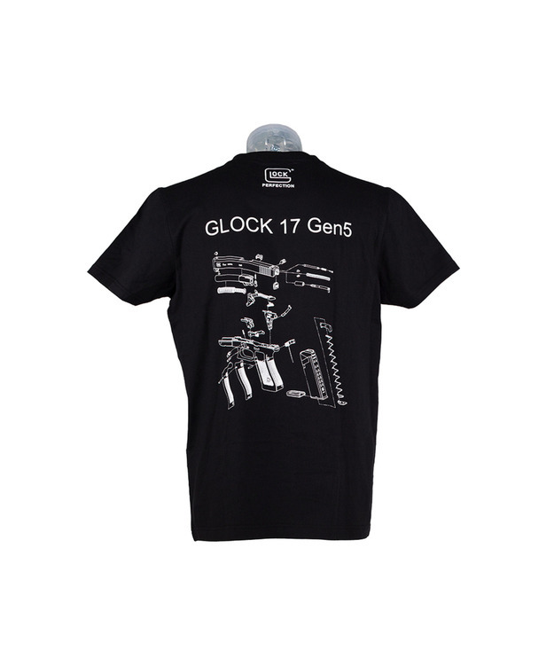 GLOCK MIESTEN T-PAITA GEN5 ENGINEERING, MUSTA XXL 31709