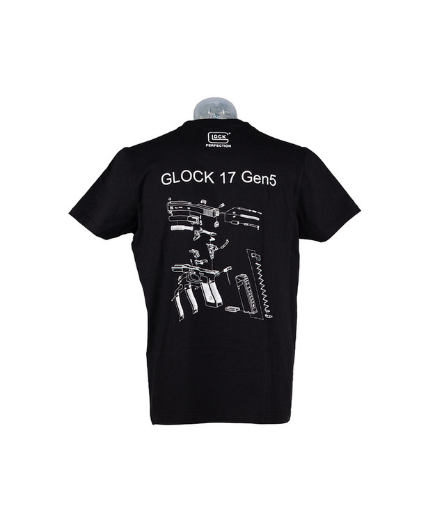 GLOCK MIESTEN T-PAITA GEN5 ENGINEERING, MUSTA XXL 31709