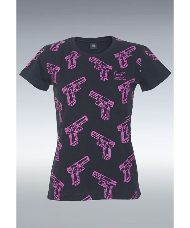 GLOCK T-SHIRT GLOCK PISTOL LADIES SHORT SLEEVE PINK L#31296
