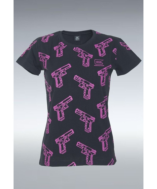 GLOCK T-SHIRT PISTOL LADIES SHORT SLEEVE PINK XL#31297