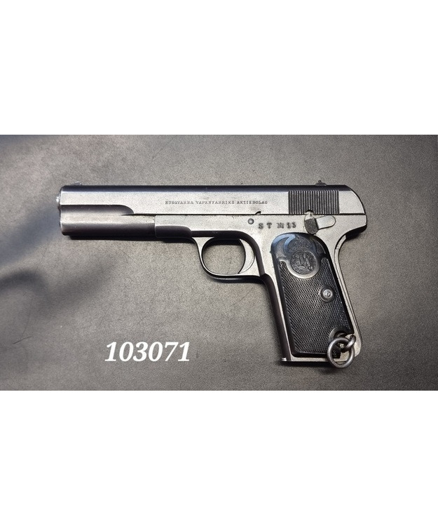 HUSQVARNA M1907 PISTOOLI 9MM BR LONG.KÄYT.PIST,  HYVÄ!