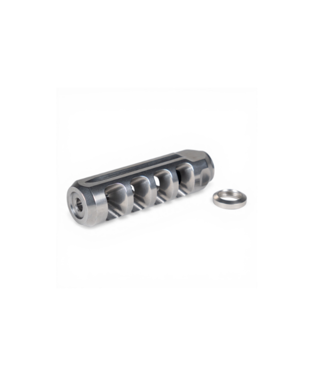 JP MK V COMPETITION COMPENSATOR 1/2X28 TPI .750OD .281 EXIT STAINLESS