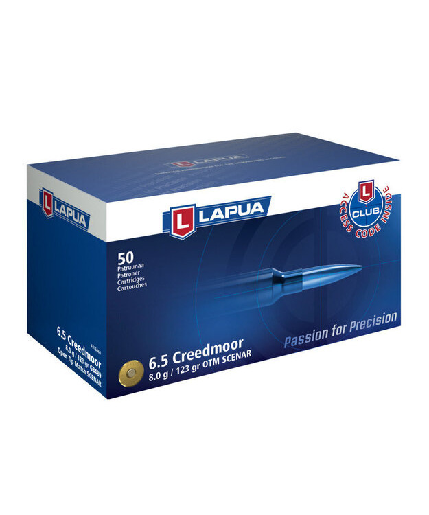 LAPUA 6,5 CREEDMOOR PATRUUNA SCENAR GB489  8G50 KPL RASIA