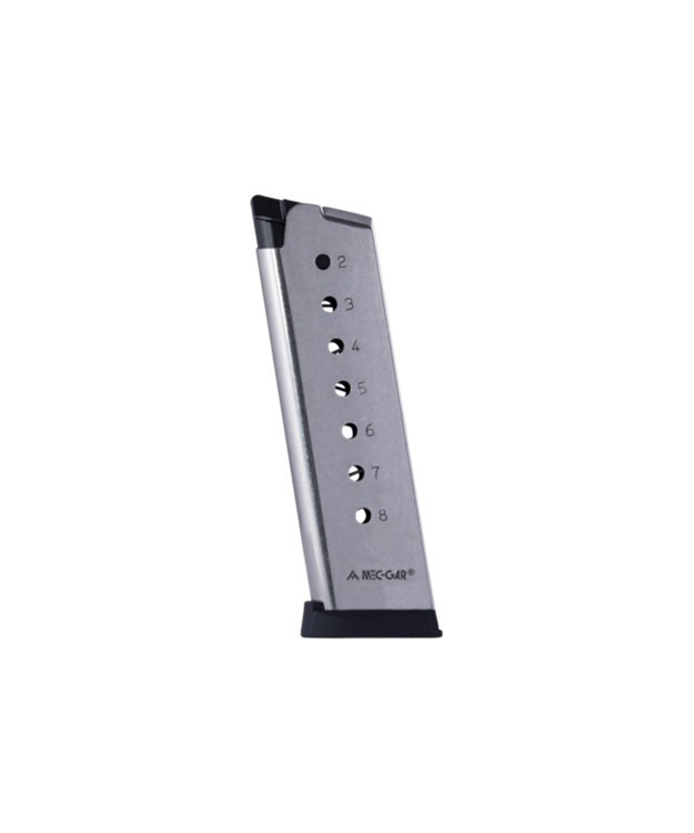 MEC-GAR COLT 1911 45 8RD HT S/S PLASTIC FLOORPLATE LIPAS #MGCG4508SPF
