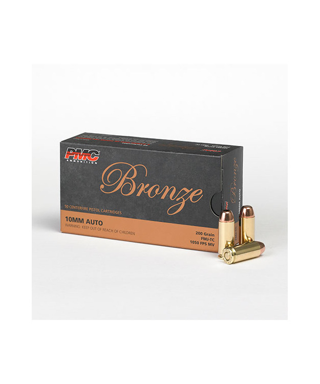 PMC 10MM AUTO BRONZE 200GR FMJ-TC 10A PISTOOLIN PATRUUNA