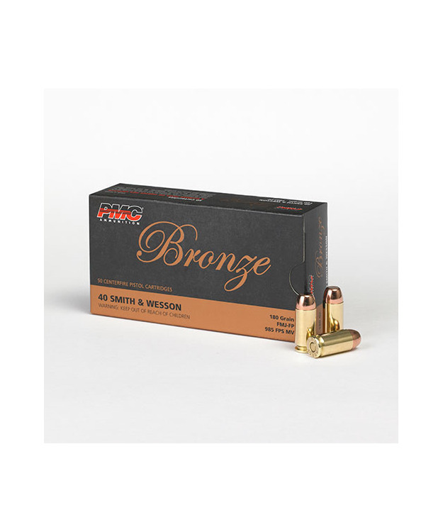 PMC 40 S&W BRONZE 180GR FMJ FP 40E PISTOOLIN PATRUUNA