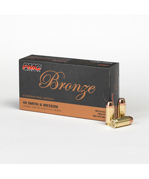 PMC 40 S&W BRONZE 180GR FMJ FP 40E PISTOOLIN PATRUUNA