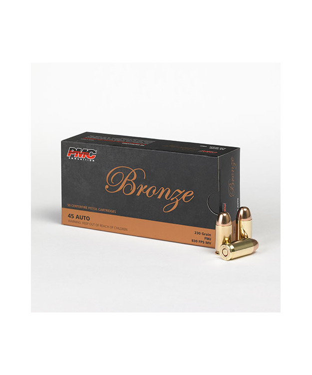 PMC 45 AUTO BRONZE 230GR FMJ 45A PISTOOLIN PATRUUNA