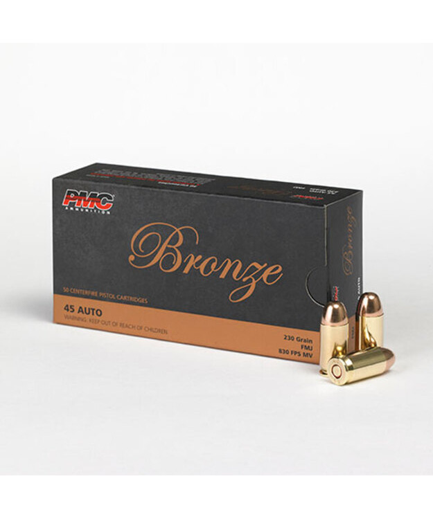 PMC 45 AUTO BRONZE 230GR FMJ 45A PISTOOLIN PATRUUNA