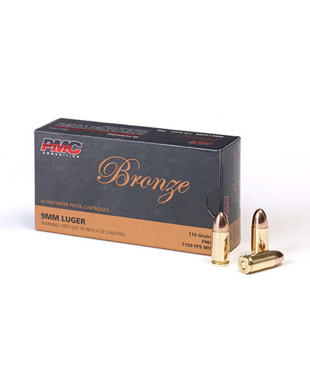 PMC 9MM-9A BRONZE 115gr FMJ PISTOOLIN PATRUUNA