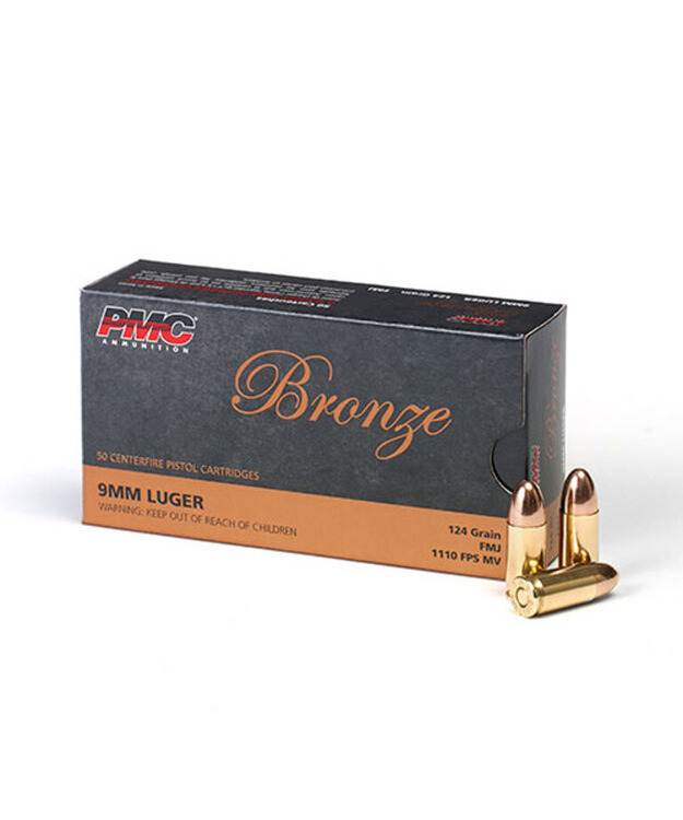 PMC 9MM-9G BRONZE 124gr FMJ PISTOOLIN PATRUUNA