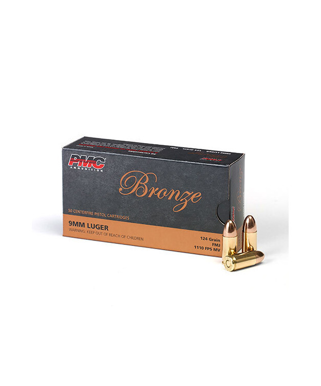 PMC 9MM-9G BRONZE 124gr FMJ PISTOOLIN PATRUUNA