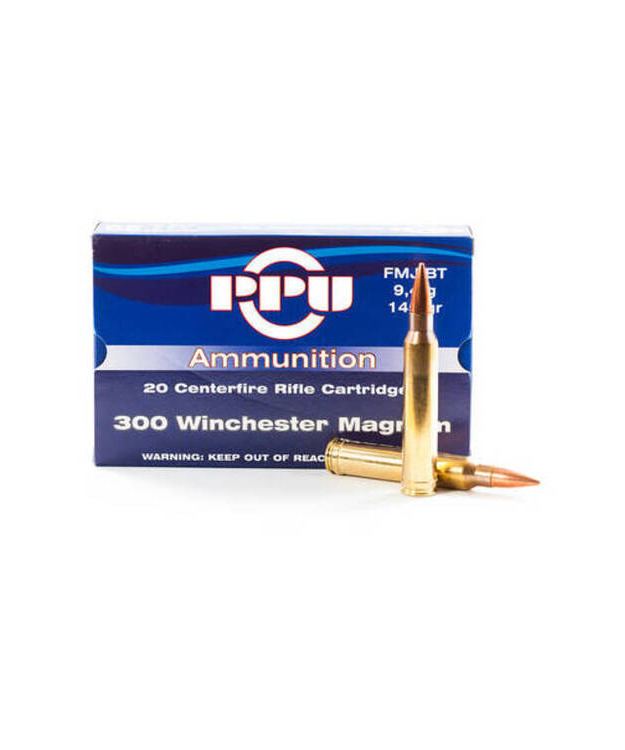 PPU 300 WIN MAG FMJ BT 9,4G KIVÄÄRIN PATRUUNA