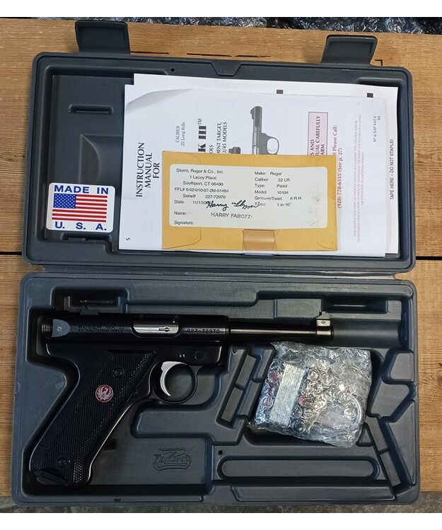 RUGER MKIII 22LR PIENOISPISTOOLI KÄYT