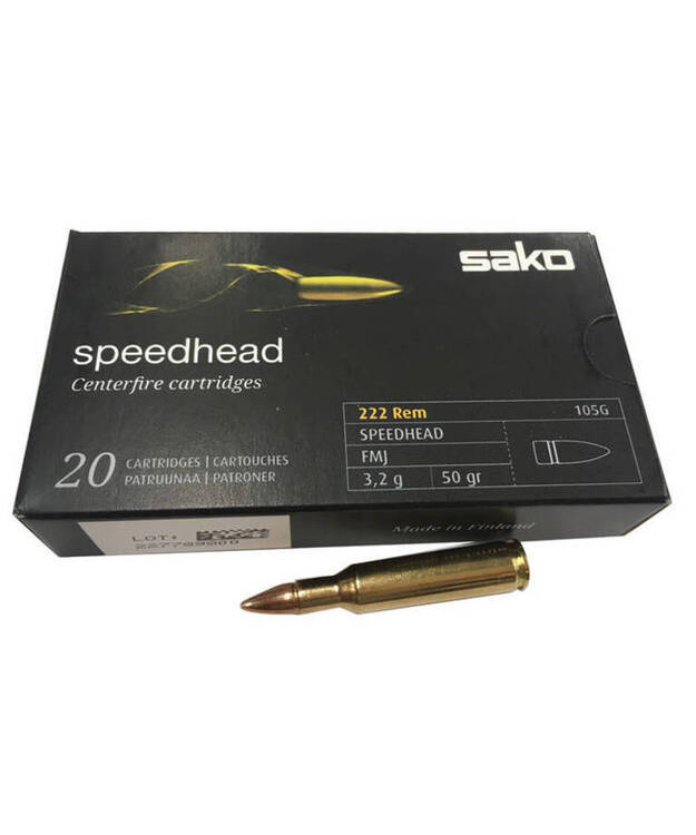 SAKO 222 REM FMJ SPEEDHEAD 50 GR 3,2G K105G KIV PATRUUNA#C609105GSA10