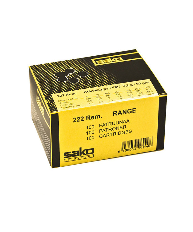 SAKO 222 REM RANGE 105G FMJ KIV.PTR.
