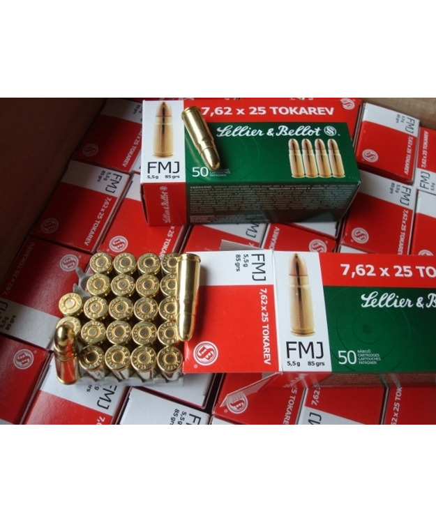 SELLIER & BELLOT 7,62X25 FMJ 5,5G #S76225