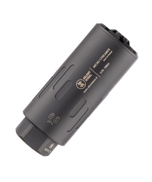 SILENT STEEL MICRO FLOW STREAMER 9MM BLACK#MST900B-SS