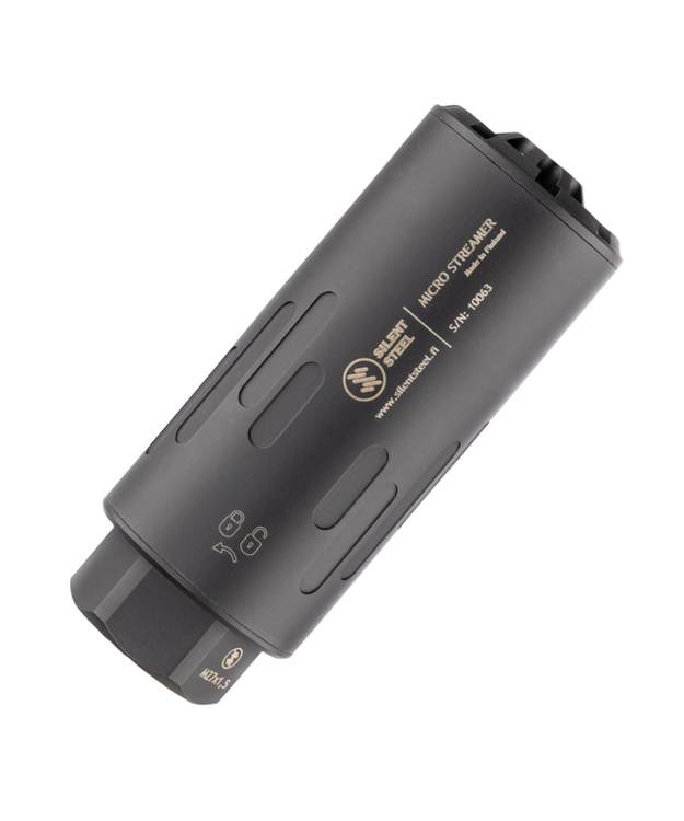 SILENT STEEL MICRO FLOW STREAMER 9MM BLACK#MST900B-SS