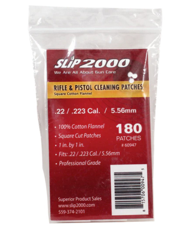 SLIP2000 GUN CLEANING PATCHES .22/5,56MM 1"X1"