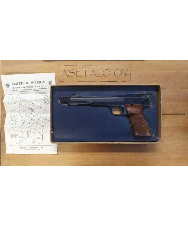 SMITH & WESSON  M41-1 .22 SHORT 7 3/8" KÄYTETTY PIENOISPISTOOLI ! KERÄILYKAPPALE!