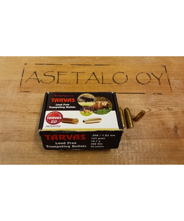 TARVAS 7,82MM/30 10,7g/165GR LYIJYTÖN LUOTI (T300165-1) RED MOOSE 50KPL/LTK