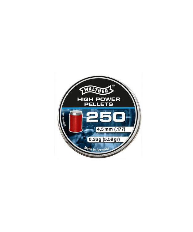 WALTHER HIGH POWER PELLETS 4,5MM 400 KPL/PKT #4.1675