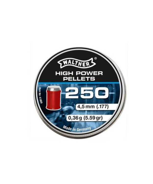 WALTHER HIGH POWER PELLETS 4,5MM 400 KPL/PKT #4.1675