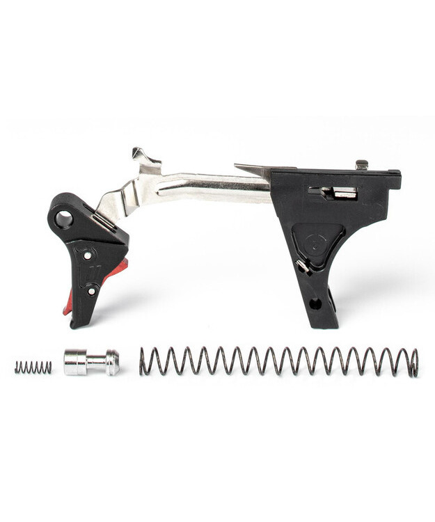 ZEV PRO FLAT FACE TRIGGER DROP-IN KIT GLOCK GEN1-3 9MMMUSTA/PUNAINEN