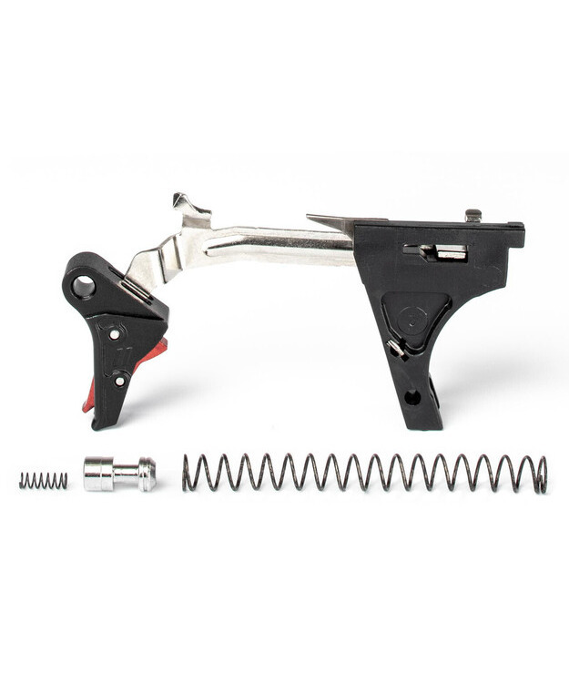 ZEV PRO FLAT FACE TRIGGER DROP-IN KIT GLOCK GEN1-3 9MMMUSTA/PUNAINEN